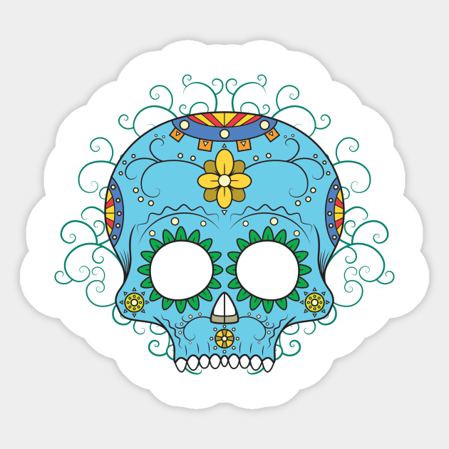 Calavera de Azucar Sticker by lecheynata